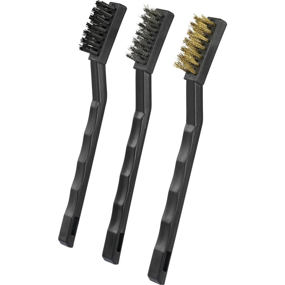 TOOLCRAFT Staalborstel RVS, Nylon, Messing 170 mm 1 set(s)