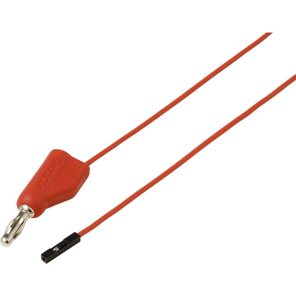 VOLTCRAFT MSL-315 schwarz Meetsnoer Stekker 4 mm Bus 0,64 mm 1 m Zwart 1 stuk(s)