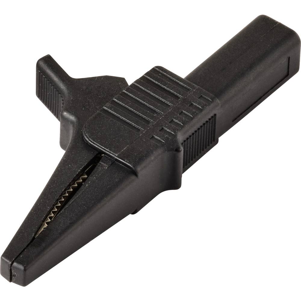 VOLTCRAFT MSK-125 sw Krokodillenklem Steekaansluiting 4 mm CAT II 300 V Zwart