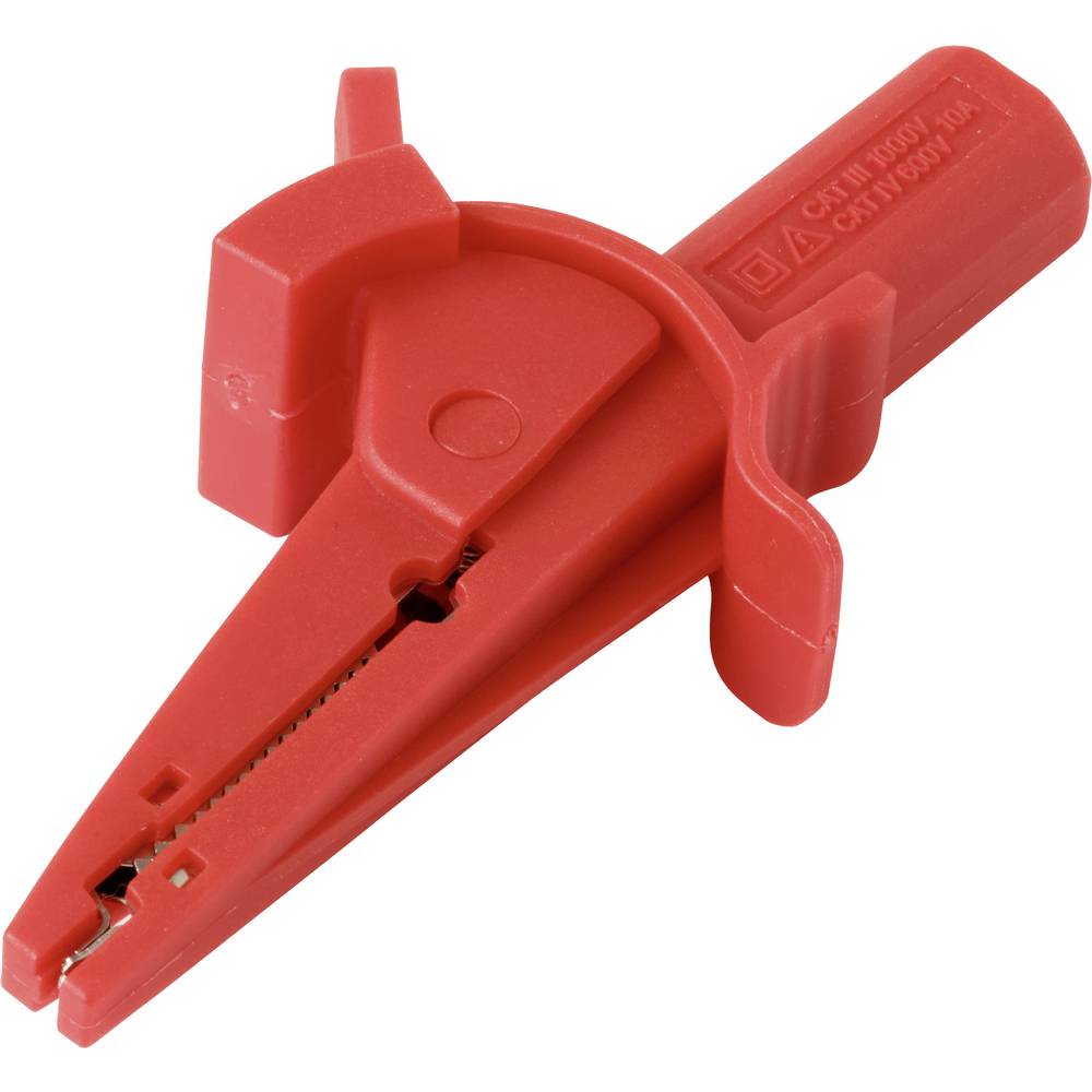 VOLTCRAFT MSK-130 rot Krokodillenklem Steekaansluiting 4 mm CAT IV 600 V, CAT III 1000 V Rood
