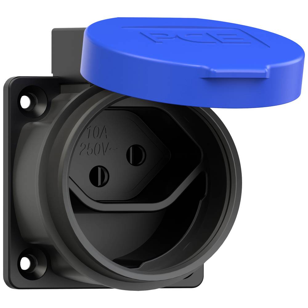PCE 1313-0bc Stopcontact (opbouw) IP55 Zwart/blauw