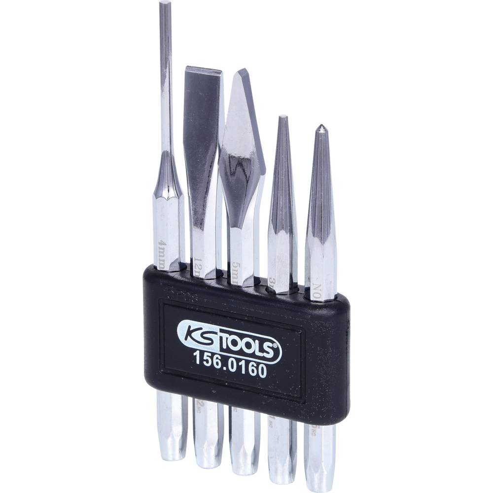 KS Tools Doordrijver-, beitel- en korrelenset, 5-delig 1560160