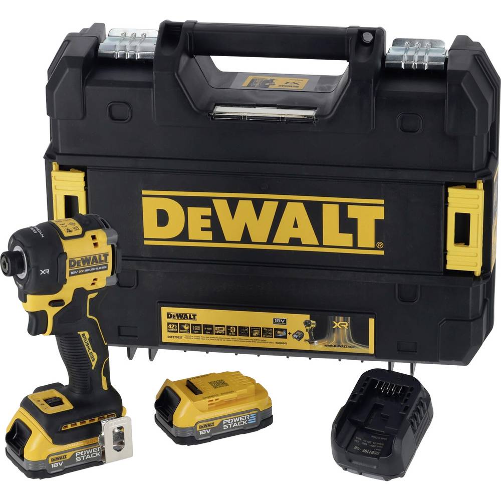 DEWALT DCF870E2T-QW Accu-slagmoersleutel 18 V Brushless, Incl. 2 accus, Incl. lader
