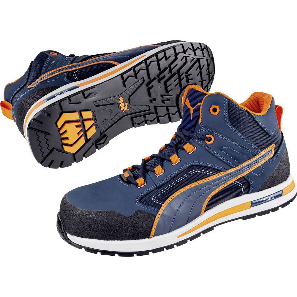 PUMA Crosstwist Mid 633140-47 Hoge veiligheidsschoenen S3 Schoenmaat (EU): 47 Blauw, Oranje 1 stuk(s)