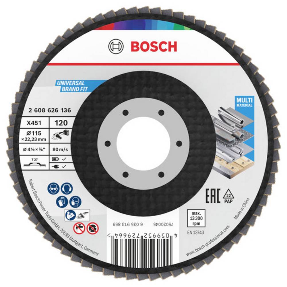 Bosch Accessories 2608626136 Lamellenschuurschijf Diameter 115 mm 1 stuk(s)