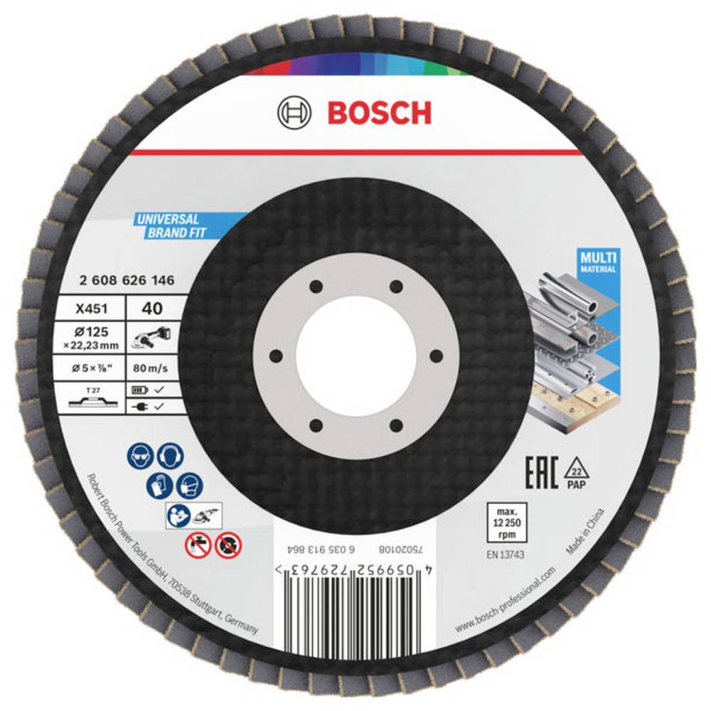 Bosch Accessories 2608626146 Lamellenschuurschijf Diameter 125 mm 1 stuk(s)
