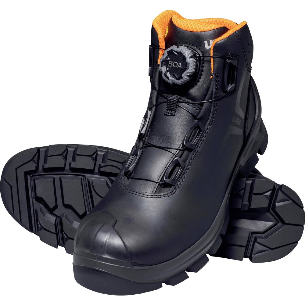 Uvex 2 MACSOLE BOA 6532239 Hoge veiligheidsschoenen S3 Schoenmaat (EU): 39 Zwart, Oranje 1 paar