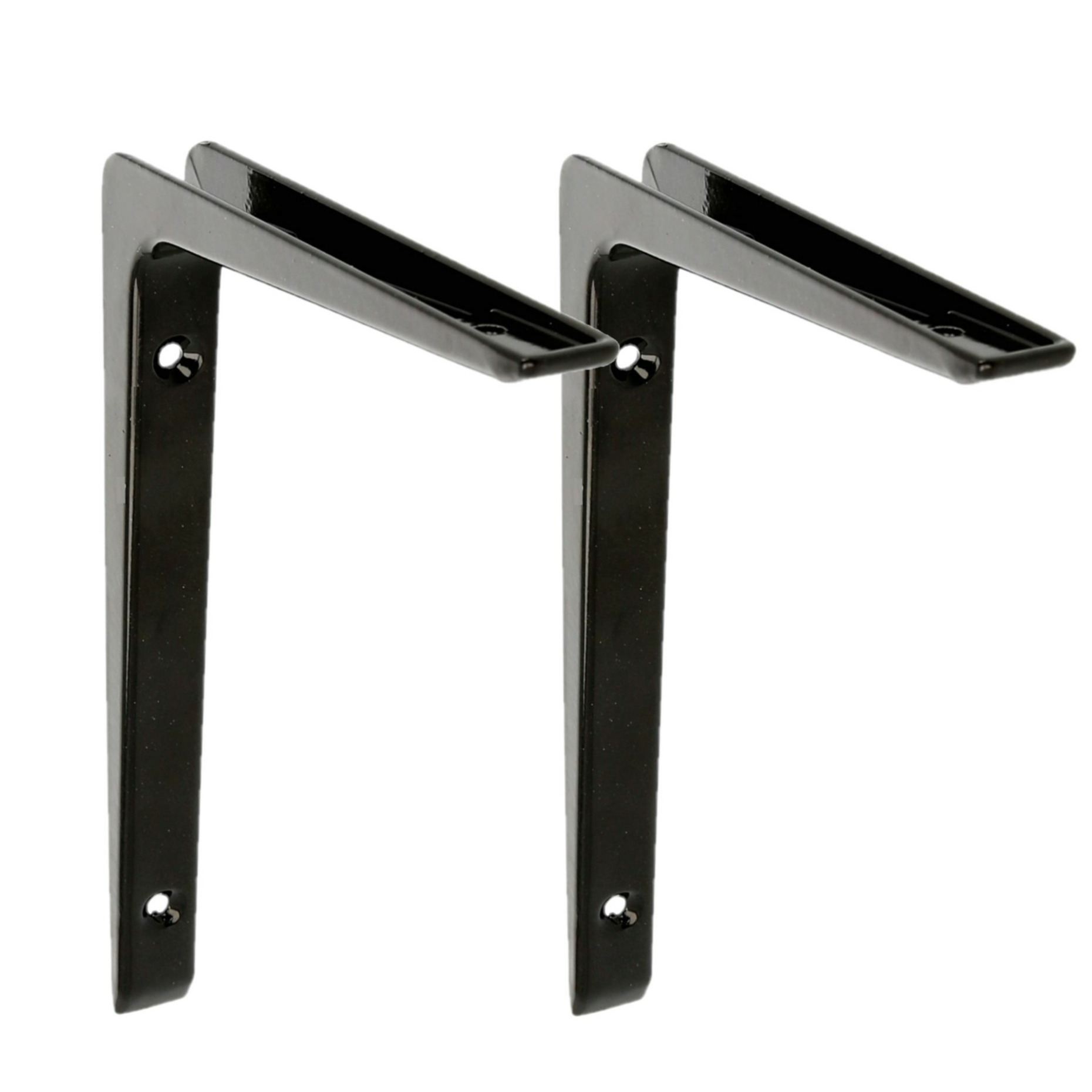 AMIG Plankdrager - 2x - planksteun - van aluminium - gelakt zwart - H200 x B150 mm -