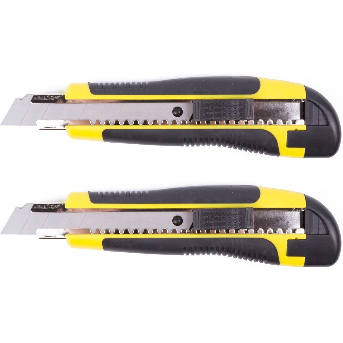 Benson Afbreekmes - 2x - profi - snijmes - werkmes - 18 mm - geel -