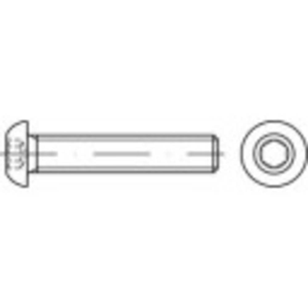 TOOLCRAFT 148179 Lenskopschroeven M8 12 mm Binnenzeskant (inbus) Staal Galvanisch verzinkt 200 stuk(s)