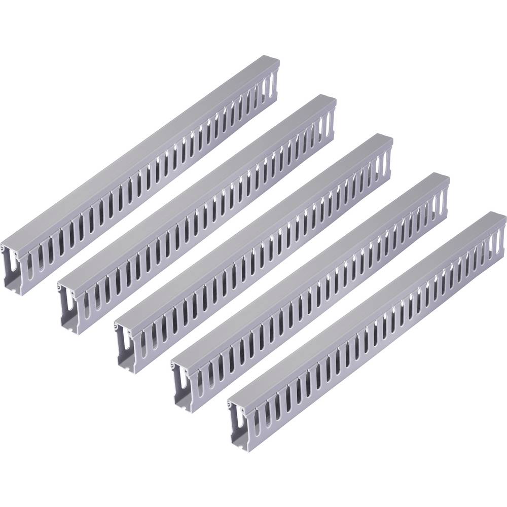 Sygonix SY-6801166 Kabelgoot (l x b x h) 2000 x 25 x 60 mm 5 stuk(s) Grijs