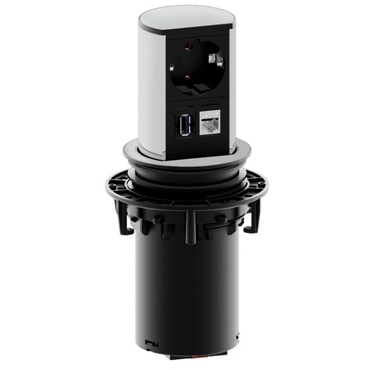 Bachmann ELEVATOR 1x power socket outlet 1x CAT6 1x USB (928.005) Stekkerdoos