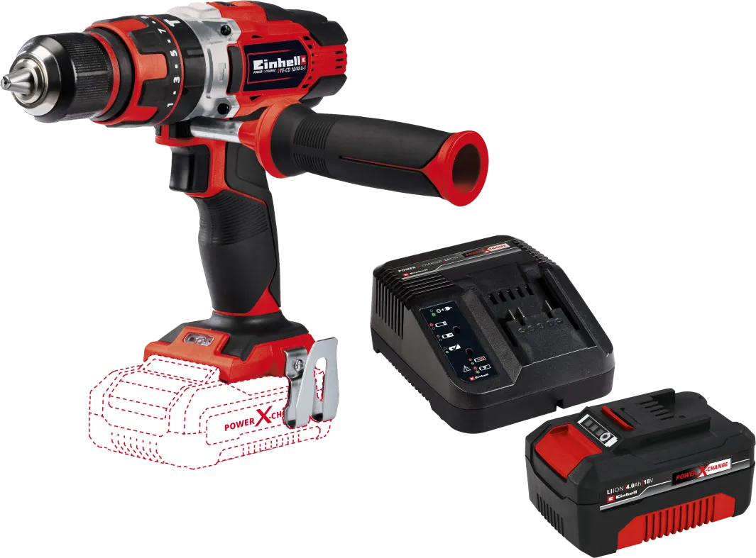 Einhell TE-CD 18/48 Li-i Solo +  18 V/4.0 Ah Starter Kit - Power X-Change