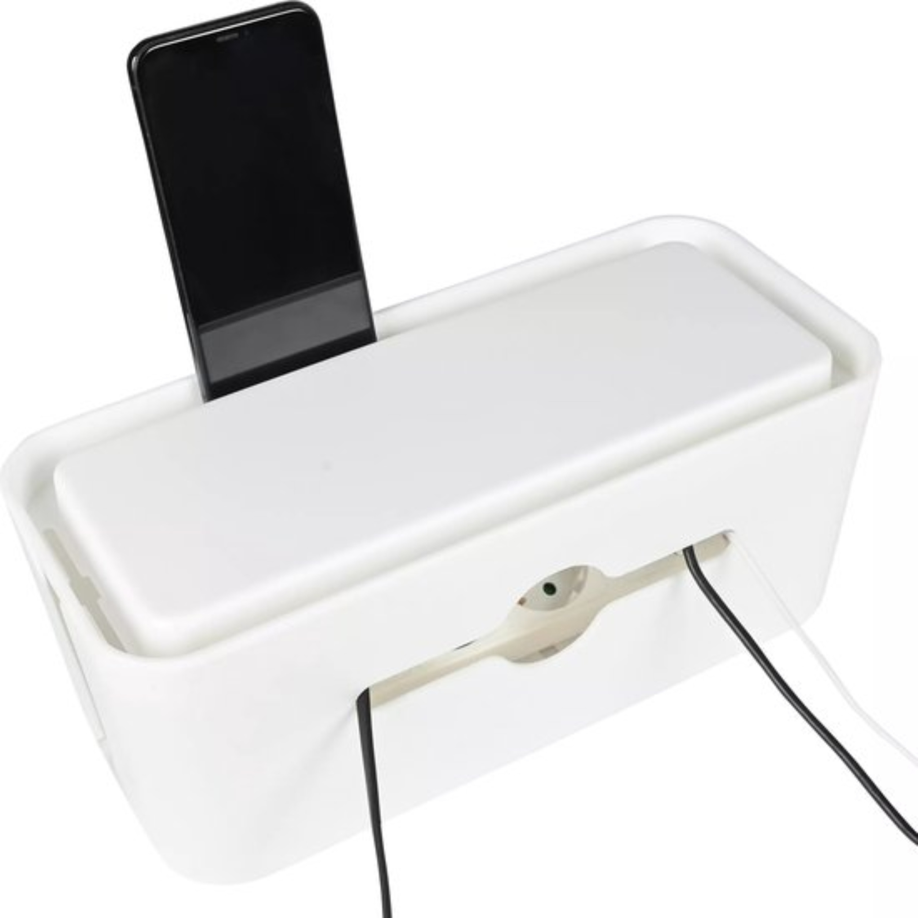 Benson Kabelmanagementbox - multifunctioneel - wit - 31 x 13,5 x 13 cm -