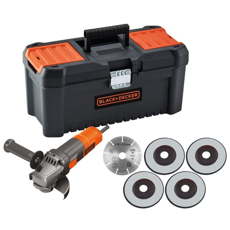 BLACK+DECKER Blac Haakse slijper BEG220KA5-QS KIT