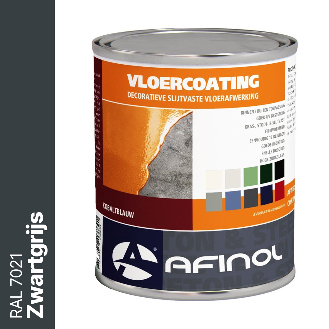 Afinol Vloercoating Zwartgrijs (RAL 7021) 750 ml