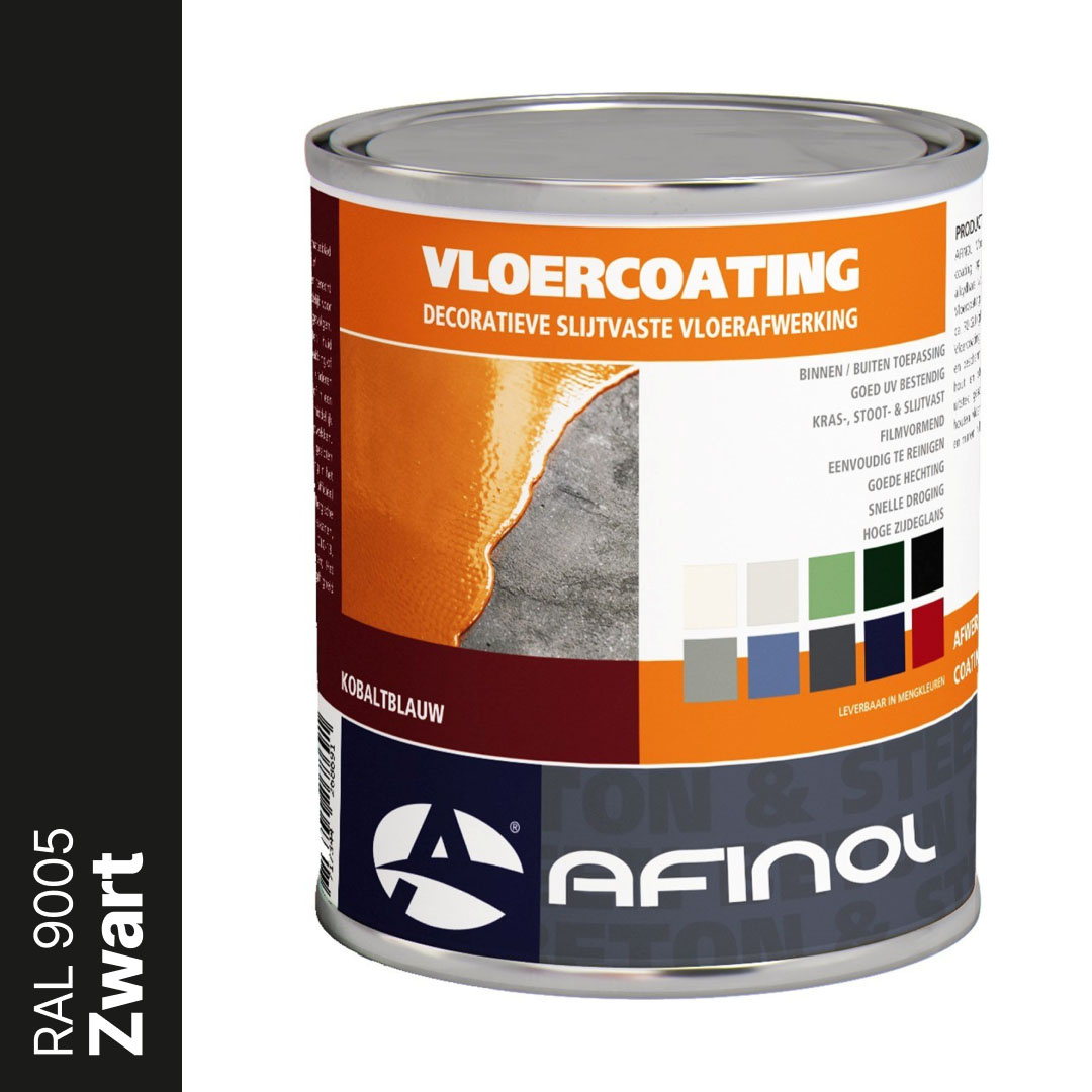 Afinol Vloercoating Zwart (RAL 9005) 750 ml