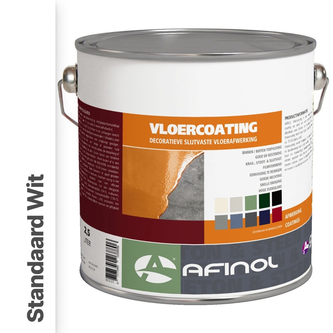 Afinol Vloercoating Standaard Wit (Witste kleur) 2,5 liter