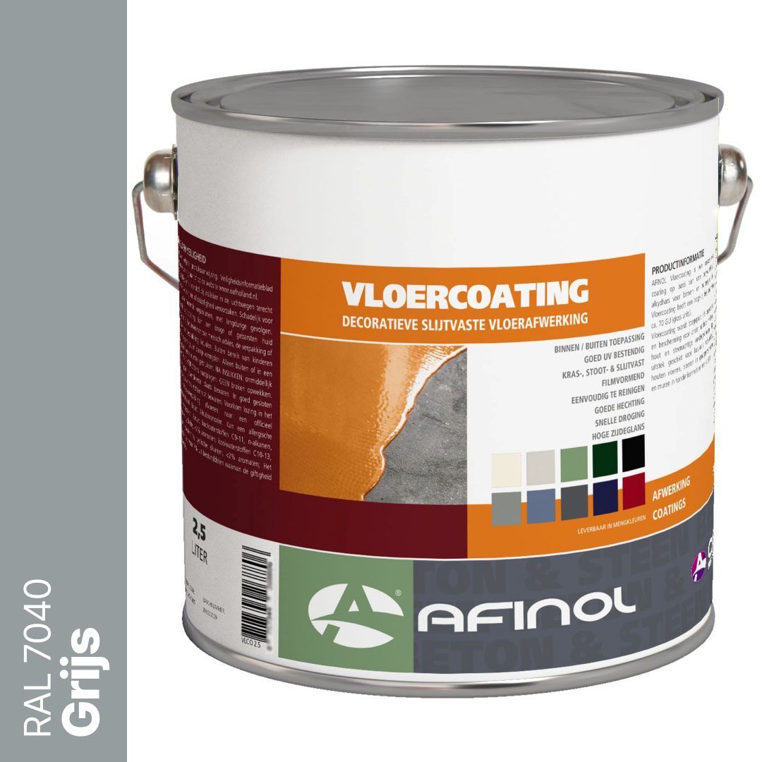 Afinol Vloercoating Grijs (RAL 7040) 2,5 liter