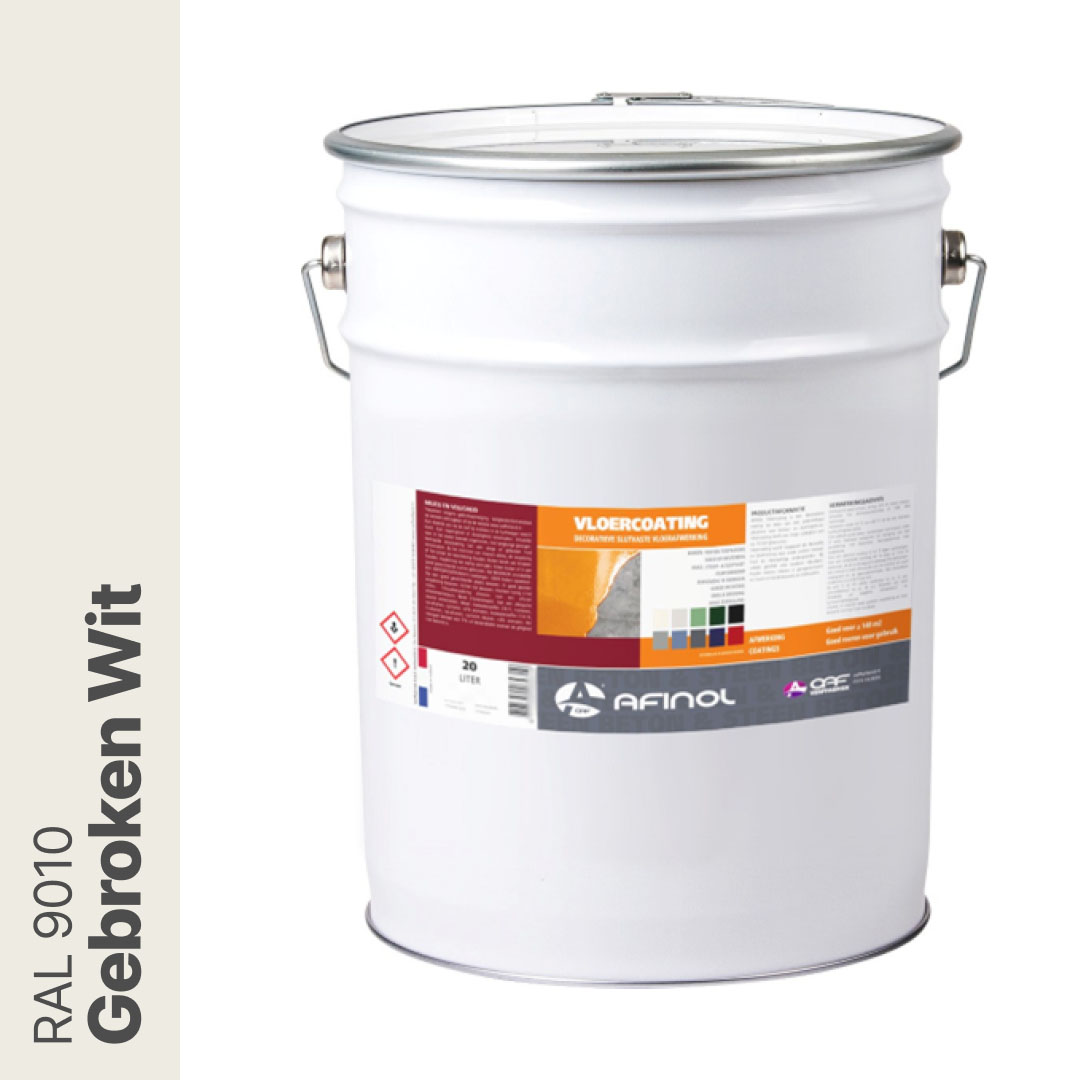 Afinol Vloercoating Gebroken Wit (RAL 9010) 20 liter