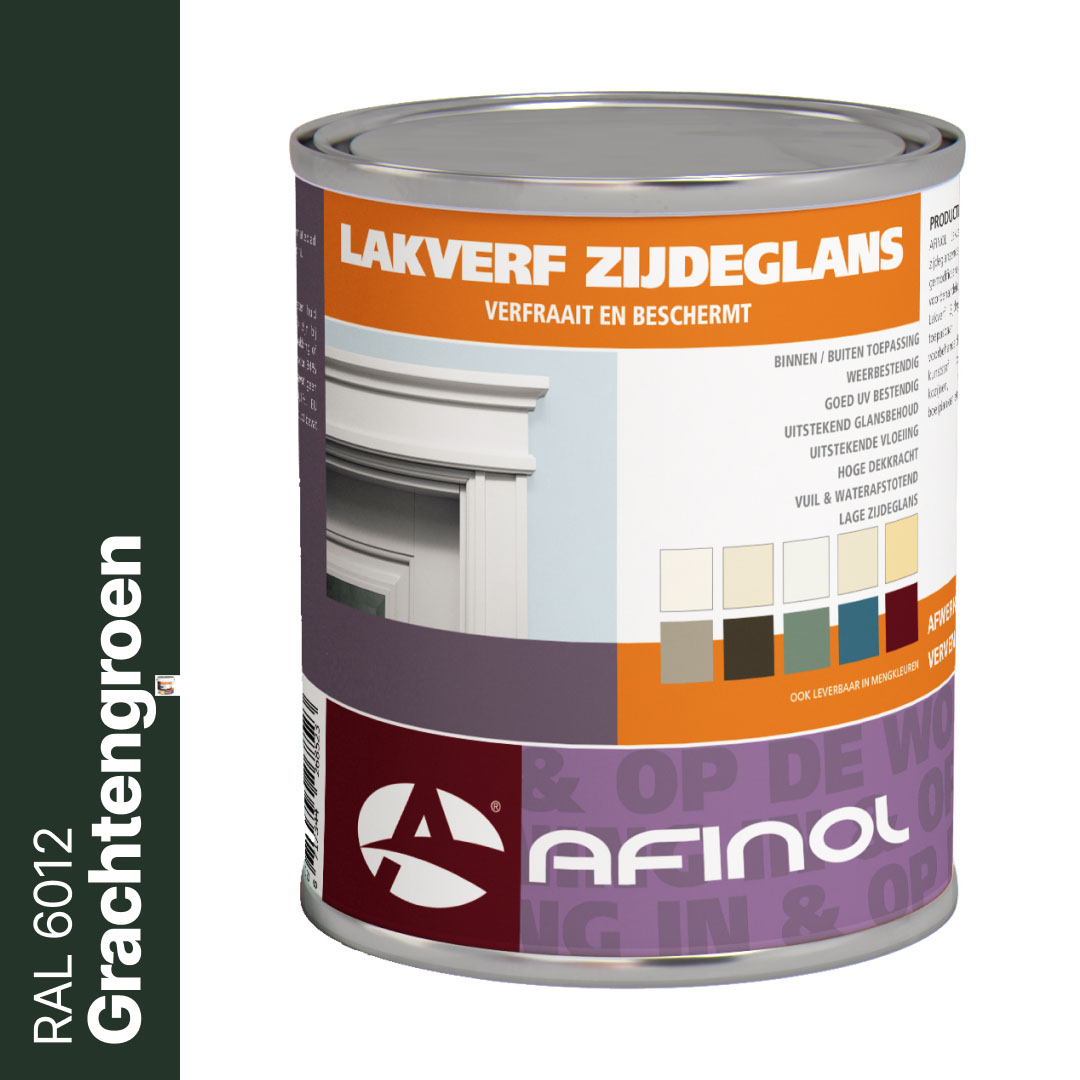 Afinol Zijdeglans Lakverf Grachtengroen (RAL 6012) 750 ml