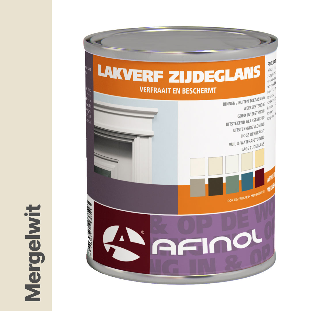 Afinol Zijdeglans Lakverf Mergelwit (G0.05.85) 750 ml