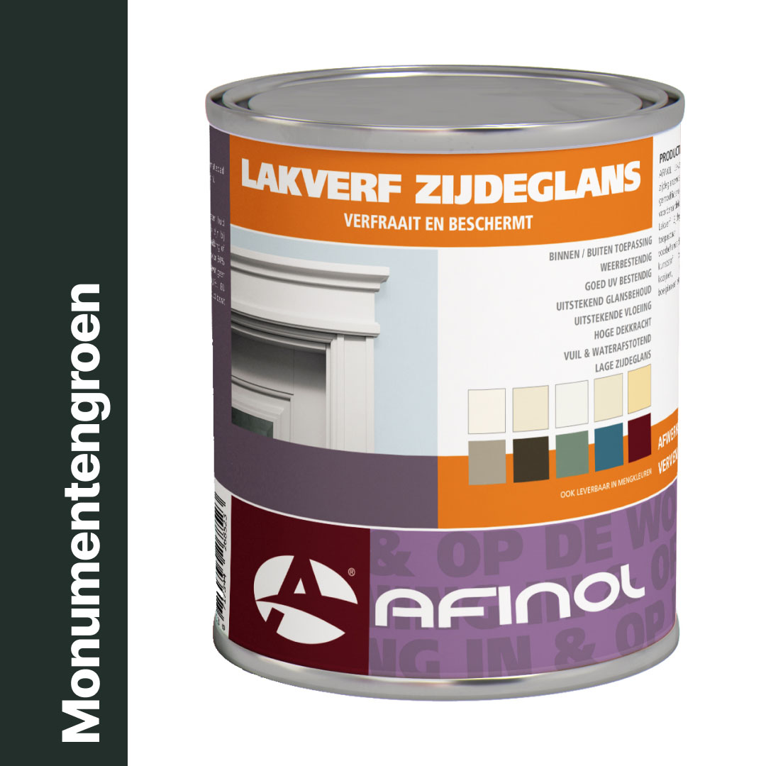 Afinol Zijdeglans Lakverf Monumentengroen (N0.15.10) 750 ml