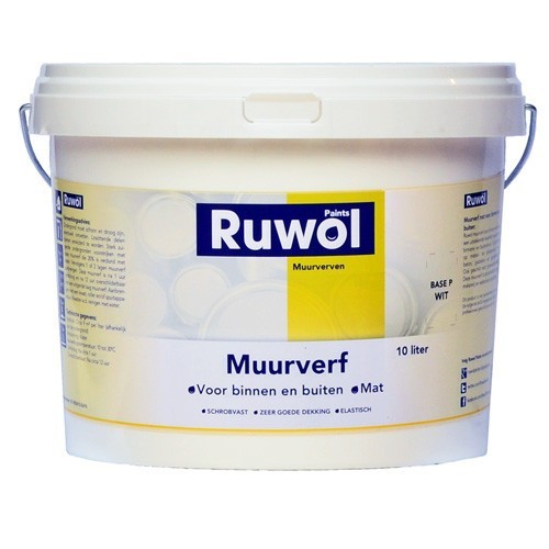 Ruwol Muurverf binnen en buiten Mat Antracietgrijs (RAL 7016) 5 liter