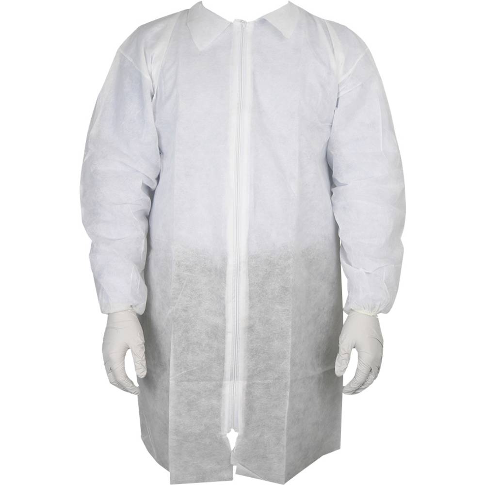 Antistat 603-5002 Wegwerplaboratoriumkittel voor bezoekers Maat: L Wit