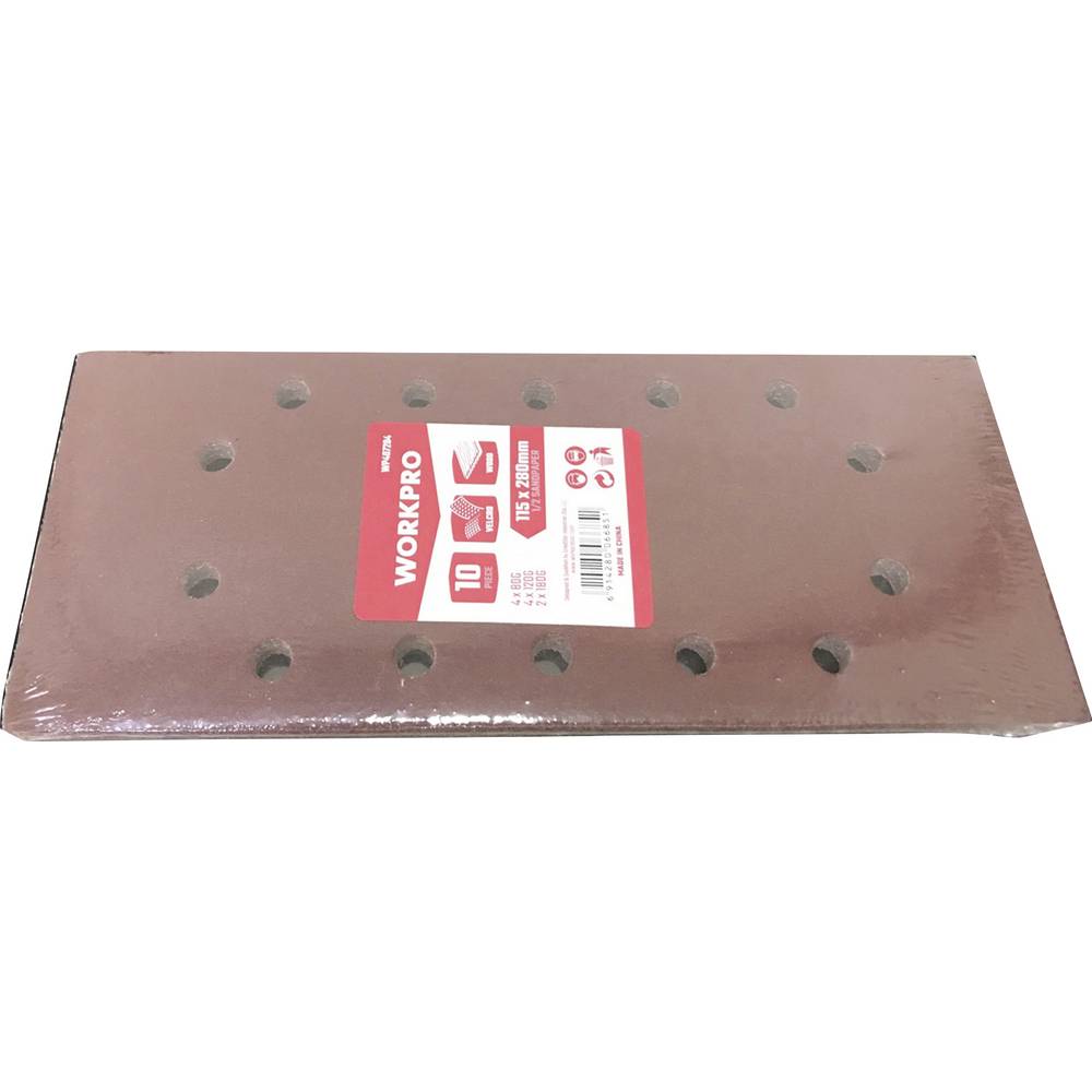 WorkPro WP407204 Schuurpapier Met klittenband (l x b) 280 mm x 115 mm 10 stuk(s)