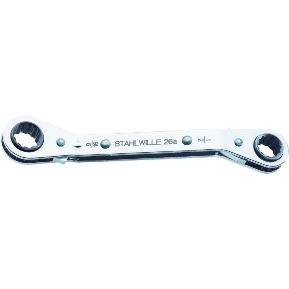 Stahlwille 41553234 26A 1/2 X 9/16 RATSCHENRINGSCHLUESSEL Dubbele ringsleutelratelset Sleutelbreedte (inch) 1/2 - 9/16