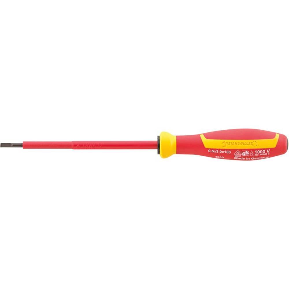 Stahlwille 4660 VDE 6 1,2X 6,5X150 VDE SCHLITZSCHRAUBENDREHER MIT DRALL-GRIFF Platte schroevendraaier