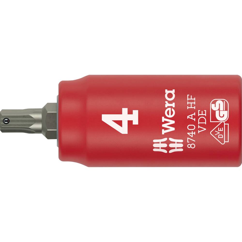 Wera 8740 A VDE HF 05005901001 Inbus Dopsleutelinzetstuk 4 mm