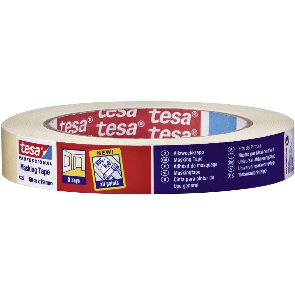 Tesa 04323-00013-00 Maskeertape  Professional Beige (l x b) 50 m x 50 mm 1 stuk(s)