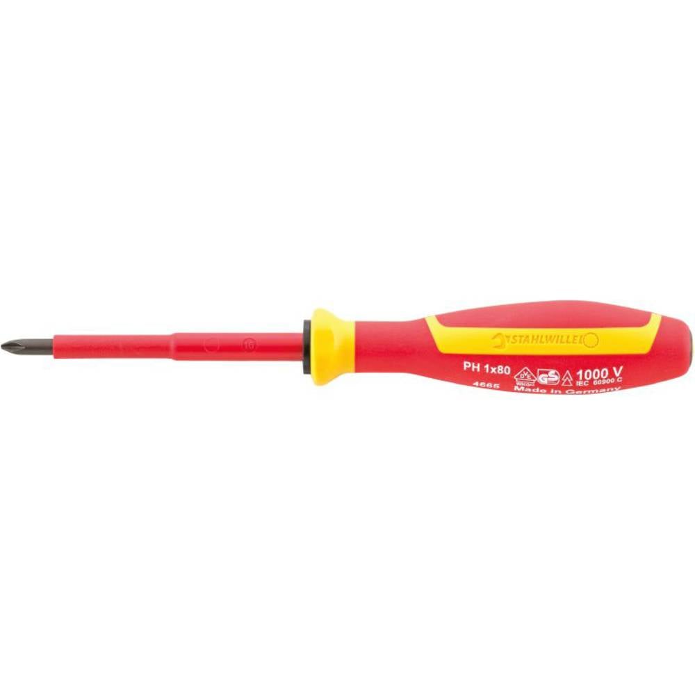 Stahlwille 4665 VDE 2 VDE KREUZSCHLITZSCHRAUBENDREHER MIT DRALL-GRIFF 46653002 Kruiskop schroevendraaier 2