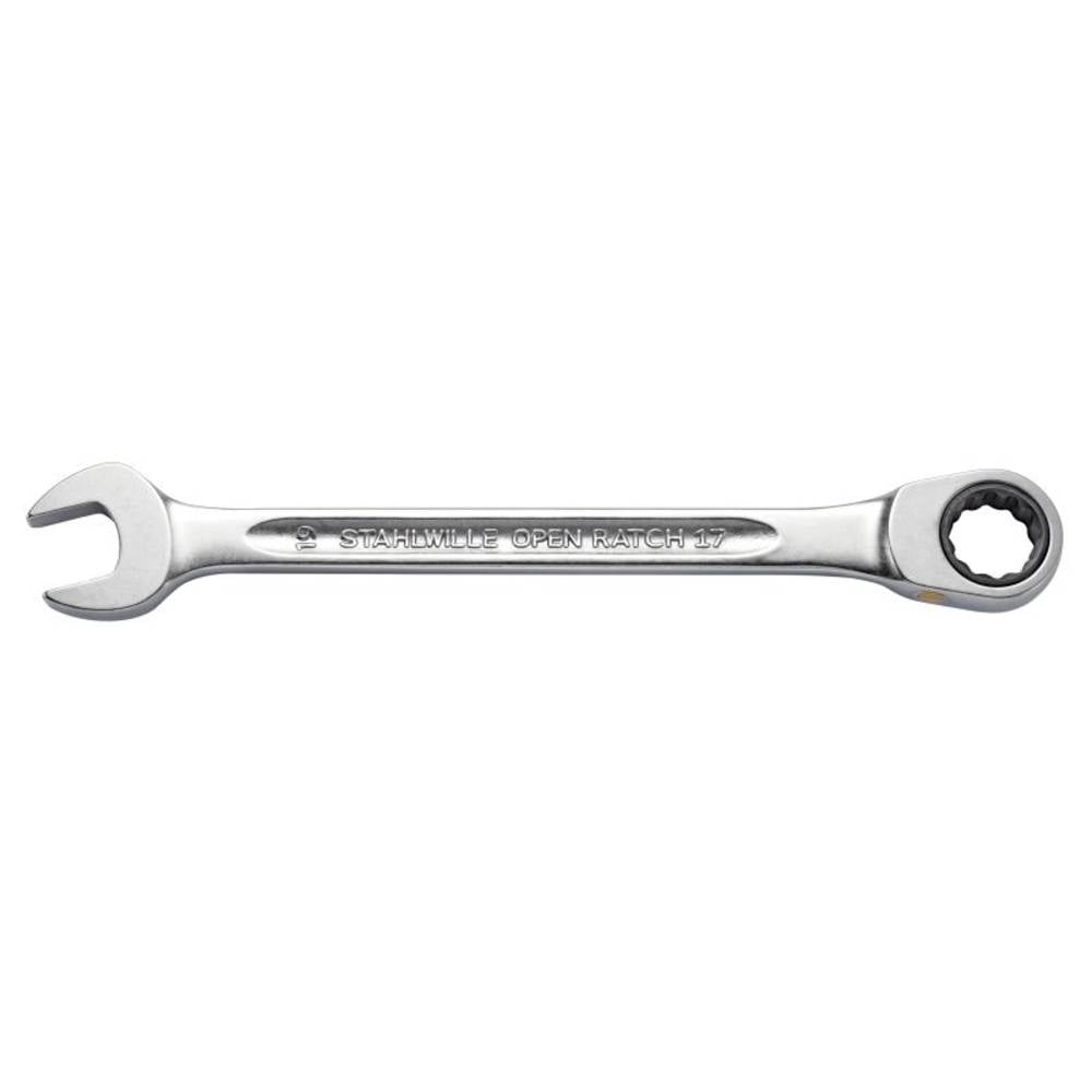 Stahlwille 40172222 17F 22 FLACH Steek-ringratelsleutel Sleutelbreedte (metrisch) 8 - 19 mm