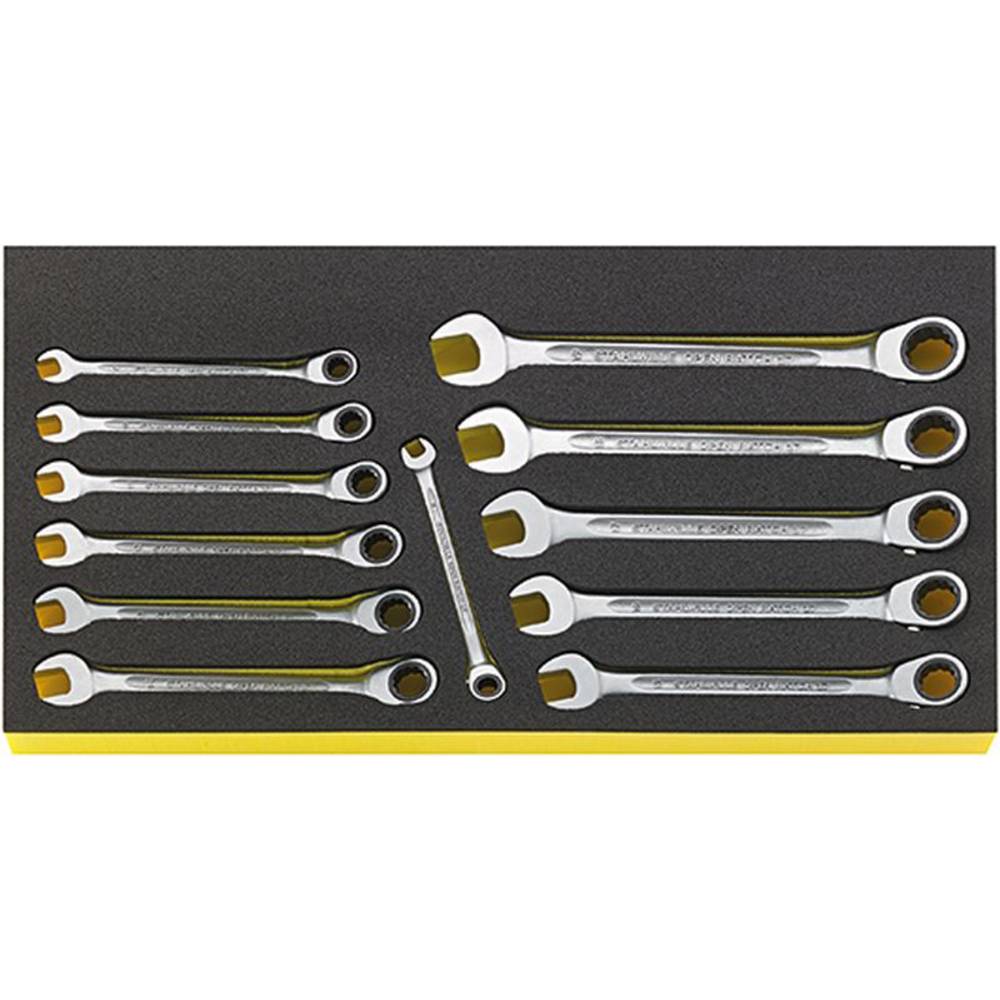 Stahlwille 96830128 TCS WT 17/12 Steek-ringratelsleutelset Sleutelbreedte (metrisch) 8 - 19 mm