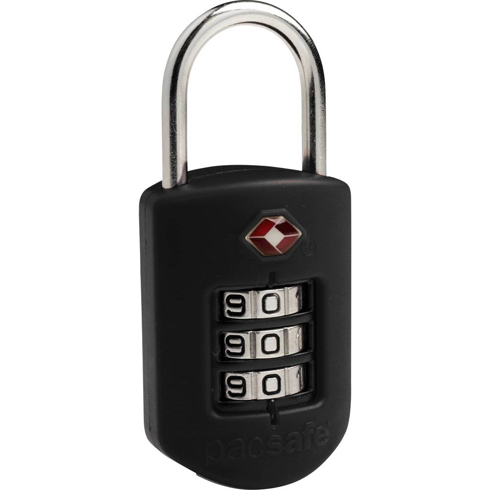 Pacsafe 10260100 Hangslot 3.4 cm Zwart Cijferslot