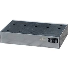 Hailo Bauer KGW-P 1/M bakje, inhoud 21 l, tot 50 kg, met geperforeerd rooster, B 600 x D 400 x H 120 mm, gegalvaniseerd staal