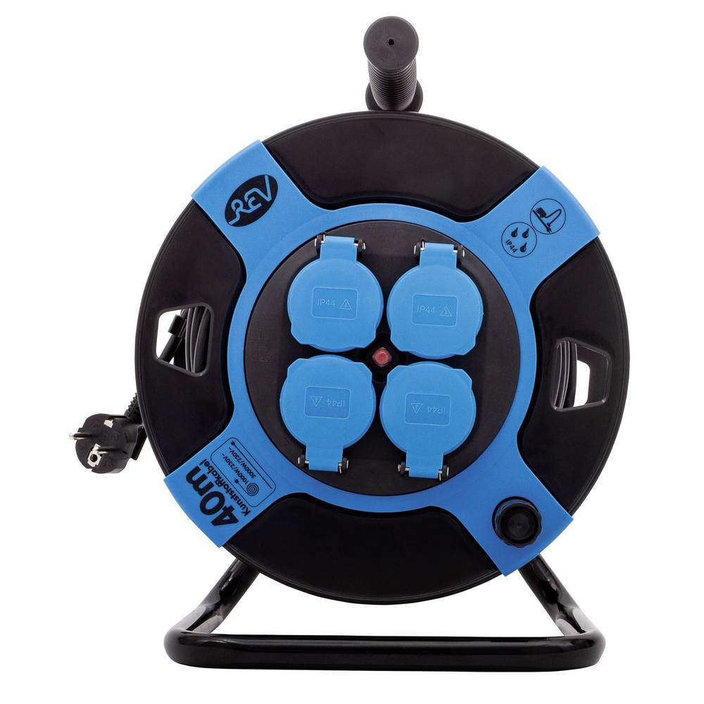 REV 0010117812 Kabelhaspel 40.00 m Zwart Randaarde stekker
