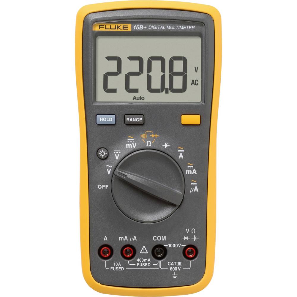 Fluke 15B+/EUR Multimeter Digitaal CAT III 600 V Weergave (counts): 4000