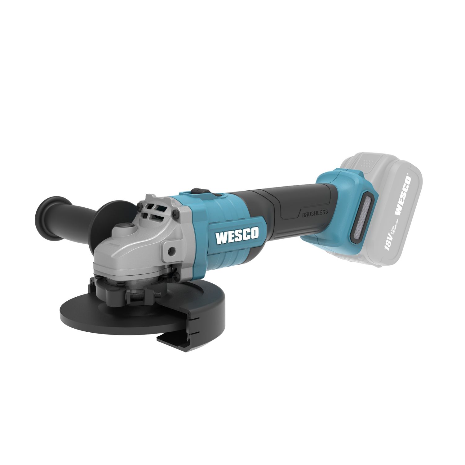 Wesco Accu Haakse Slijper 18v 125 Mm - (zonder Accu)