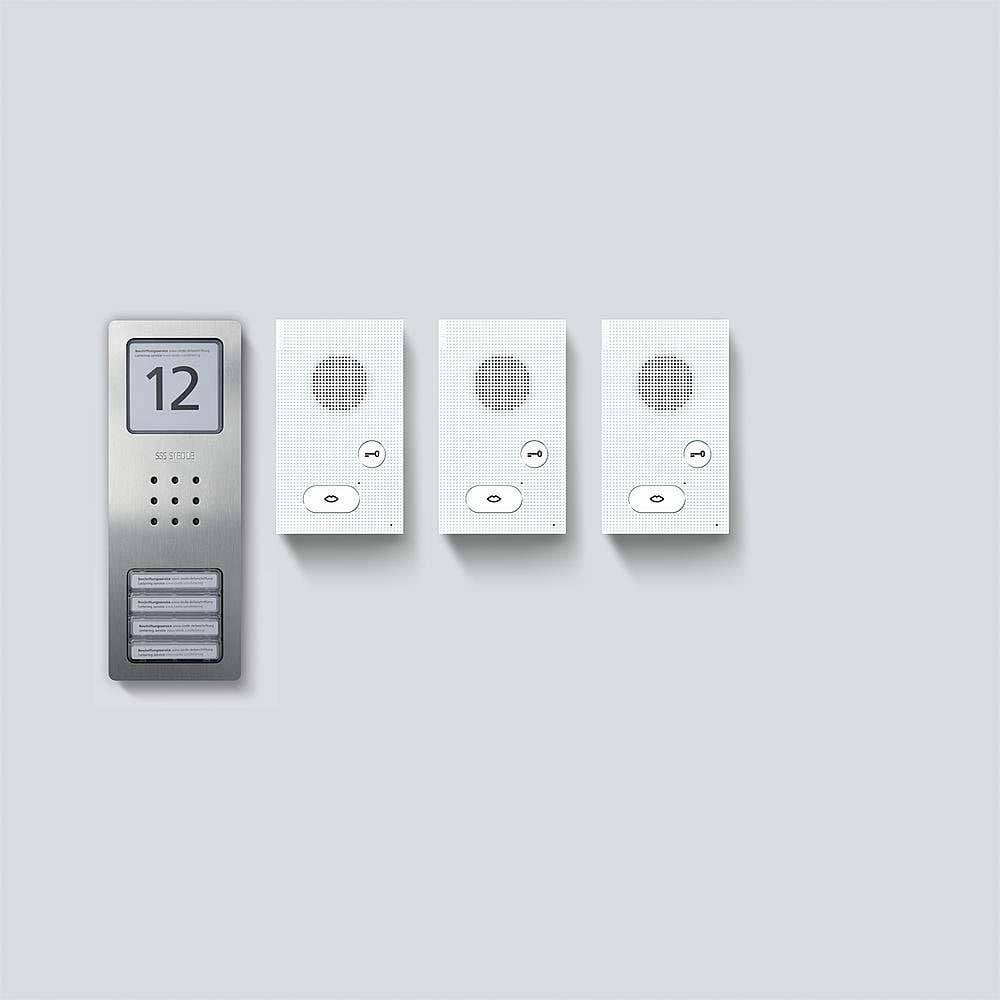 Siedle SET CAB 850-3 E/W Infoveld voor Deurintercom Kabelgebonden Zilver, Wit