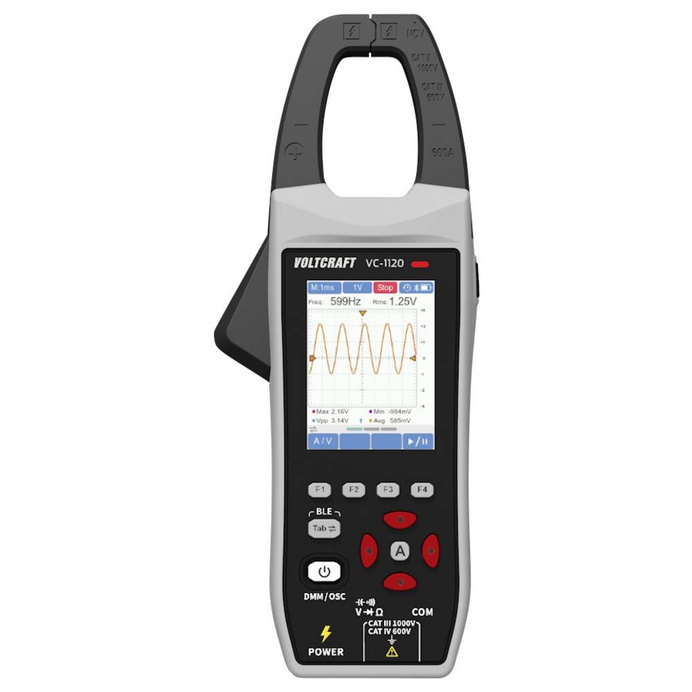 VOLTCRAFT VC-1120 Stroomtang Digitaal CAT III 1000 V Weergave (counts): 20000