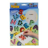 Hama 3424 - Geschenkpackung Buchstaben, gr. Stiftplatte mit ca. 2000 Bügelperlen