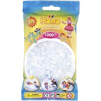 Hama 207-19 - Perlen transparent weiß, 1000 Stück