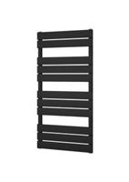 Plieger Genua designradiator horizontaal 1120x550 mm 558 W, zwart grafiet (black graphite)