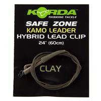 Korda Camo Leaders + Hybrid Leadclip - Clay Brown - 40lb