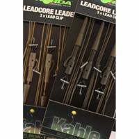 Korda Leadcore Leaders Hybrid Lead Clip Gravel Brown 3 stuks