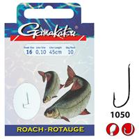 Gamakatsu 1050N Roach - Onderlijn - 45cm - Haakmaat 20 - 10 stuks